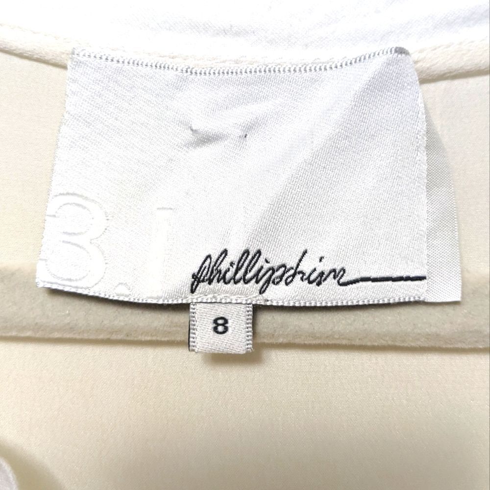 3.1 PHILLIP LIM Pearl Rhinestone Embellished Silk Shirt 8 - Picture 4 of 7